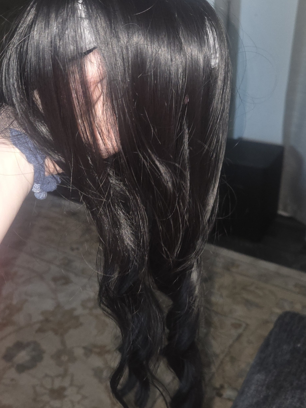 Black Women’s Long Wavy Synthetic Hairpiece - Unbranded